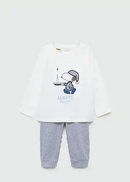 Pijama Snoopyst Offwhite Talla 69 Niños Mango