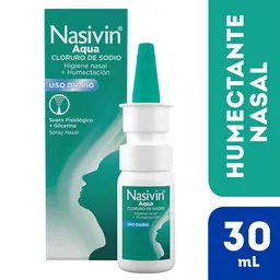 Nasivin Aqua Spray Nasal limpia y humecta tu nariz rápidamente 30 mL