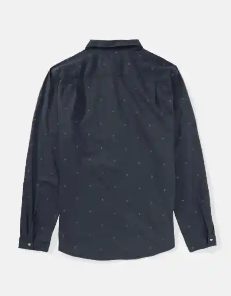 Camisa Mezcla de algodón/Lino Hombre Azul Small American Eagle