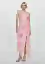 Vestido Iris Rosa Pastel Talla M Mujer Mango