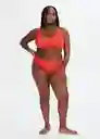 Top Bikini Virgilp Coral Talla 25 Mujer Mango