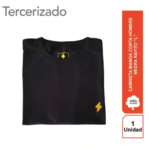 Rayito Camiseta Hombre Negra L