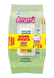 Arrurru Toallita Húmeda Sin Alcohol