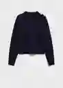 Saco Jersey Cabo Navy Talla L Mujer Mango
