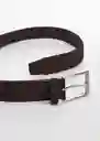 Cinturón Elástico Chocolate Talla 90 Hombre Mango