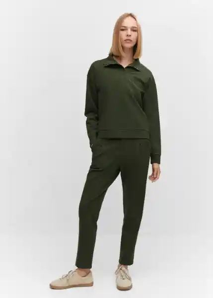 Pantalón Florida Khaki Talla XL Mujer Mango