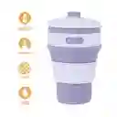 Vaso Plástico Plegable de Silicona Púrpura 350 mL Serie Miniso