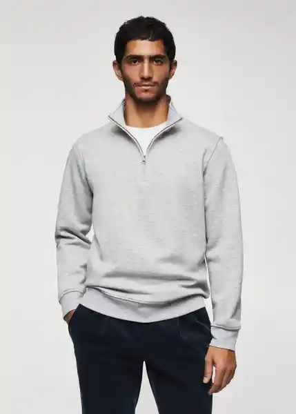 Buzo de Sudadera Winny Gris Claro Vigoré Talla M Hombre Mango