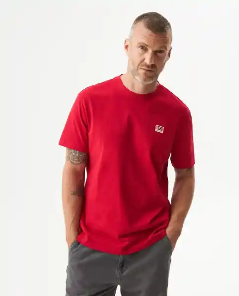 Camiseta Racing Masculino Rojo Chili Oscuro Talla XL Chevignon