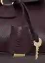 Bolso M Siena Burdeos Talla 99 Mujer Mango