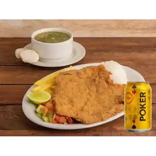 Combo 1/2 Chuleta de Cerdo + Poker 355 ml