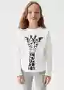 Camiseta Sheldon Offwhite Talla 14 Niña Mango