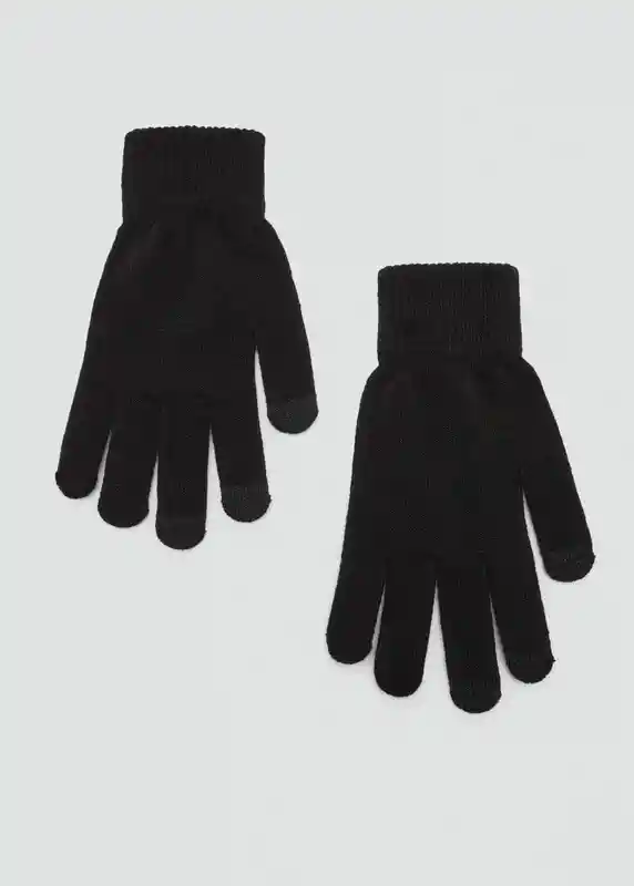 Guantes Screen Negro Talla 99 Niños Mango