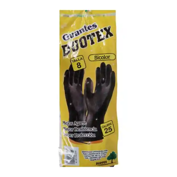 Duotex Guantes Industrial Bicolor Calibre 25 Talla 8