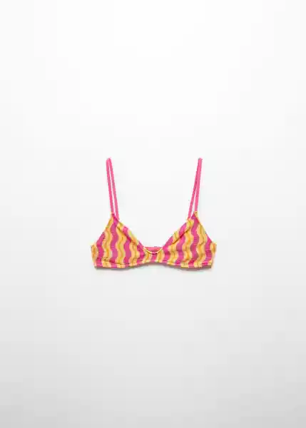 Top Bikini Corfu Fucsia Talla L Mujer Mango