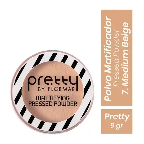 Pretty Polvo Matificador Pressed Powder Medium Beige 9 g