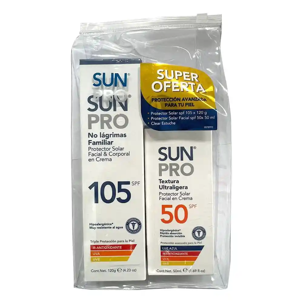 Sun Pro Set Protector Solar Facial y Corporal en Crema