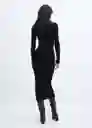 Vestido Goletac Negro Talla XS Mujer Mango