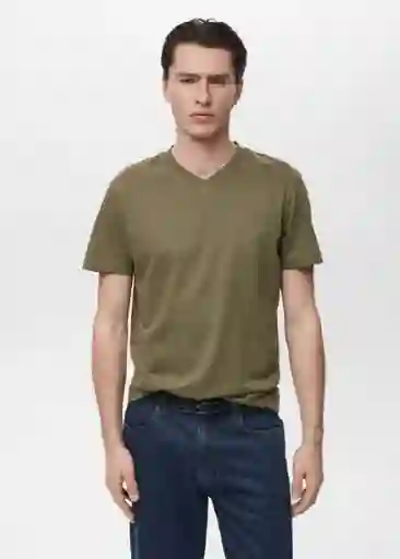 Camiseta Chelsea Oliva Talla M Hombre Mango