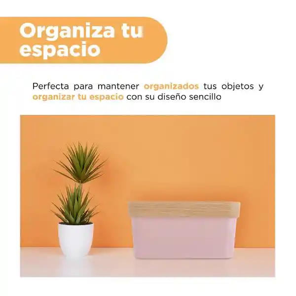 Organizador de Almacenamiento de Plástico Rosa S Miniso