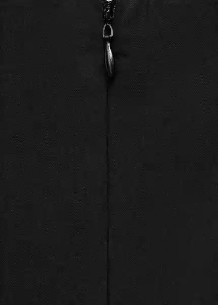 Vestido Terry Negro Talla M Mujer Mango