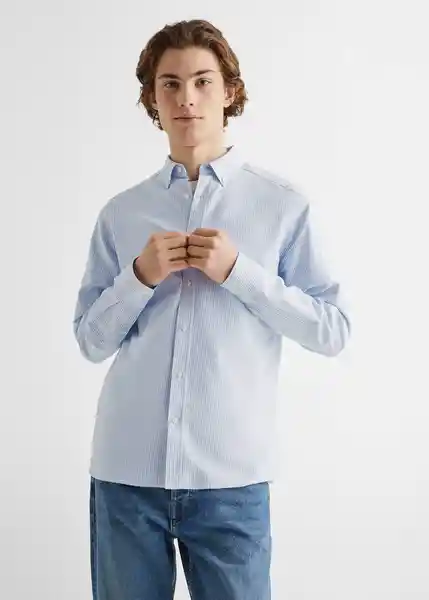 Camisa Oxfordtb Azul Talla 19 Mango Teen Boy Mango