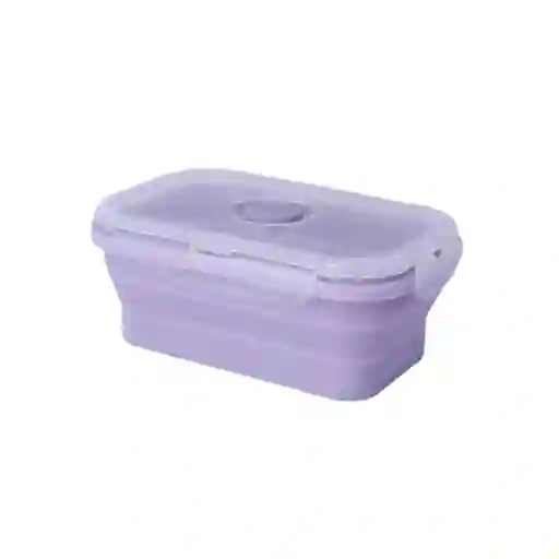 Contenedor Alimento Plegable Silicona Púrpura 550 mL Miniso