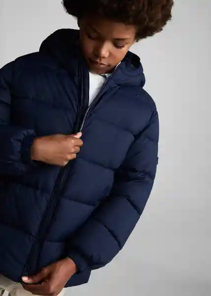 Abrigo Anorak America7 Navy Talla 10 Niños Mango