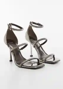 Sandalias Lola Gunmetal Talla 37 Mujer Mango