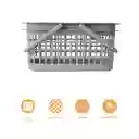 Cesta de Almacenamiento Con Asa Serie Gris Miniso