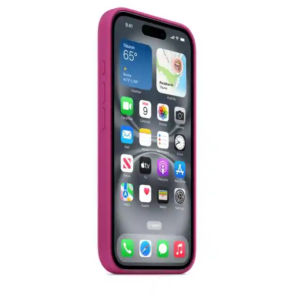 iPhone Case 16 Silicone With Magsafe Fuchsia