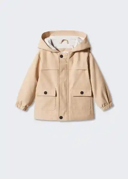 Abrigo Parka Noha Beige Talla 72 Niños Mango