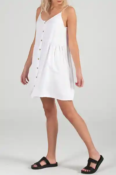 ONeill Vestido Corto Dray Stripe Blanco Talla L