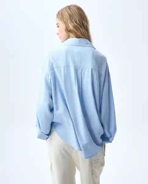 Camisa Mujer Azul Talla M 611G000_AZU144210 Americanino