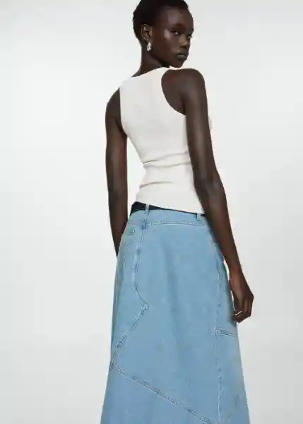 Top Riri Off White Talla XS Mujer Mango