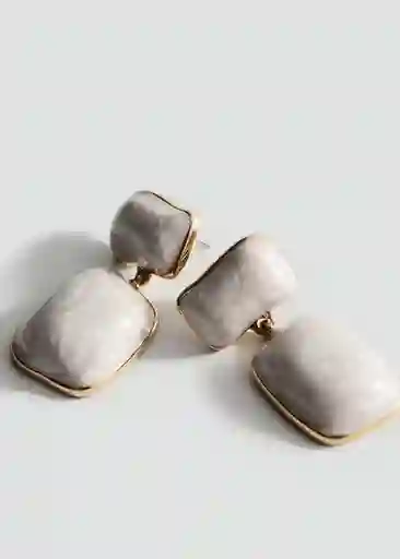 Pendientes Telma Blanco Talla 99 Mujer Mango