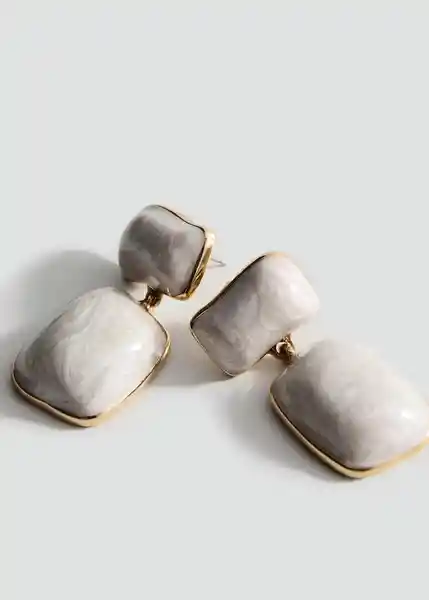 Pendientes Telma Blanco Talla 99 Mujer Mango