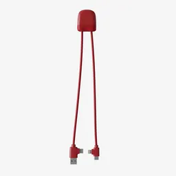 Xoopar Cable Multipuerto Compatible Con Carplay Rojo