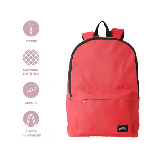 Mochila Básica Rojo Miniso