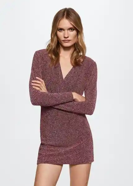 Vestido Xesca Rosa Talla L Mujer Mango