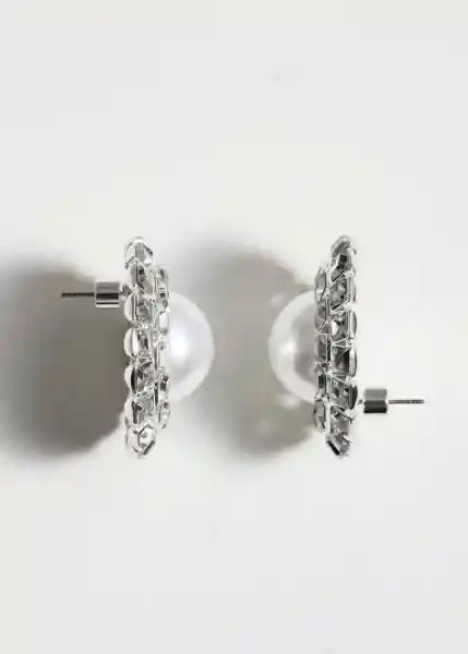 Pendientes Nicole Plata Talla 99 Mujer Mango