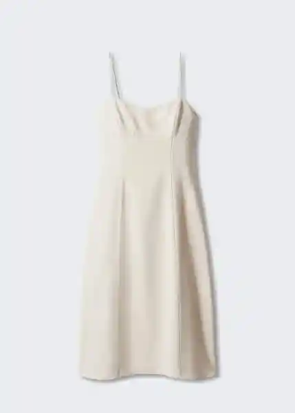 Vestido Boscol-H Crudo Talla M Mujer Mango