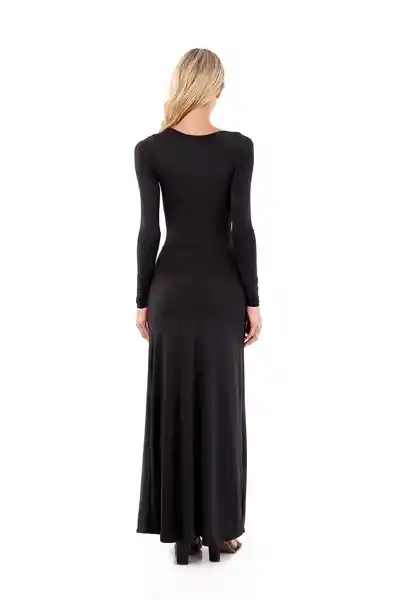 Vestido Largo Mistica Negro Talla S Mercedes Campuzano