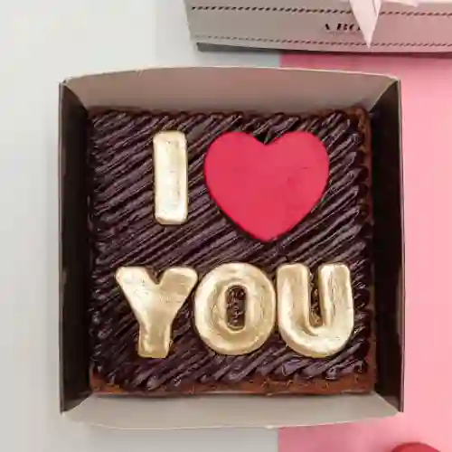 Brownie Cuadrado I Love U