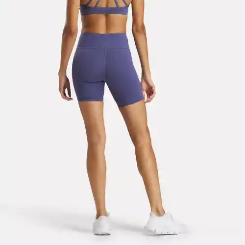 Reebok Pantaloneta Entrenamiento Lux High Rise Mujer Azul T S