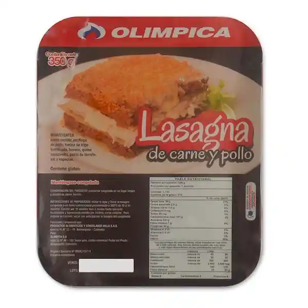 Olímpica Lasaña de Carne y Pollo