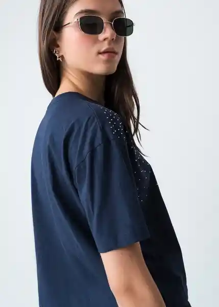 Camiseta Mujer Azul Pacífico Ultraoscuro Talla S 403G072 Naf Naf