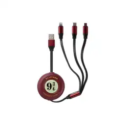 Cable de Carga 3 en 1 Serie Harry Potter Rojo Miniso