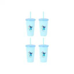 Set de Vasos Plástico Serie Lilo & Stitch Stitch 473 mL Miniso