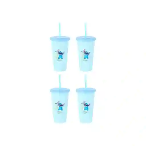 Set de Vasos Plástico Serie Lilo & Stitch Stitch 473 mL Miniso